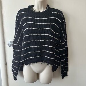 Vintage Havana Black and White Striped Sweater